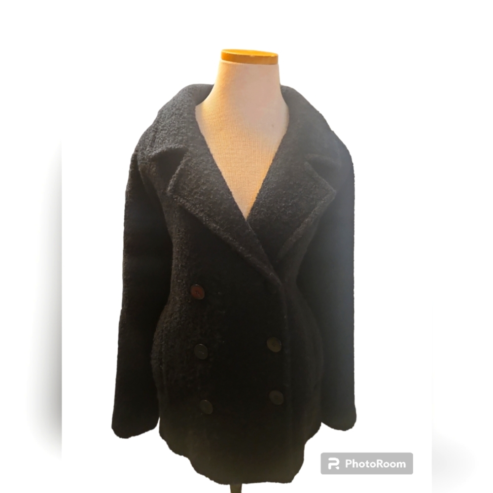 Eileen Fisher vintage double breasted coat, EUC